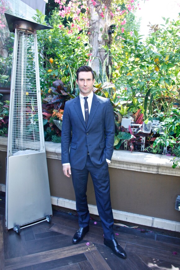 Adam Levine en conférence de presse pour le film "Sing Street" à Beverly Hills. Le 18 avril 2016