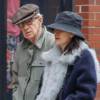 Exclusif - Woody Allen et sa femme Soon Yi sur le tournage de son nouveau film à New York, le 6 avril 2016.