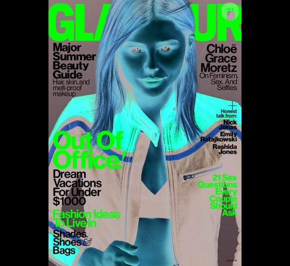Chloe Grace Moretz en couverture de la nouvelle édition du magazine "Glamour".