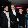 Exclusif - Le groupe Tokio Hotel (Bill Kaulitz, Tom Kaulitz, Georg Listing, Gustav Schäfer) à la Soirée Mercedes Love Fashion week au Vip Room à Paris le 10 mars 2015.