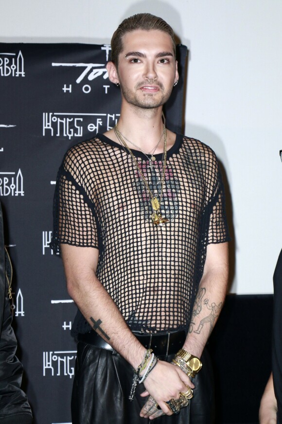 Bill Kaulitz - Le Groupe "Tokio Hotel" fait la promotion de son nouvel album "Kings of Suburbia" à Berlin. Le 2 octobre 2014 02/10/2014 - Berlin