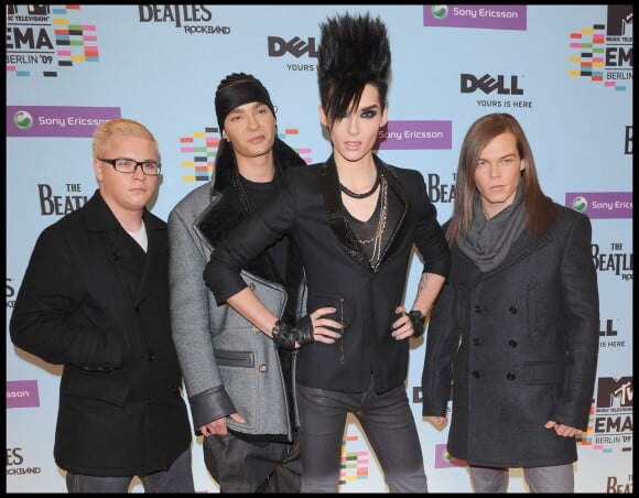 Gustav Schäfer, Tom Kaulitz, Bill Kaulitz,  Georg Listing lors des MTV Europe Music Awards à Berlin, le 5 novembre 2009