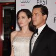 Angelina Jolie et son mari Brad Pitt - Première de "Vue sur mer" à Los Angeles le 5 novembre 2015.