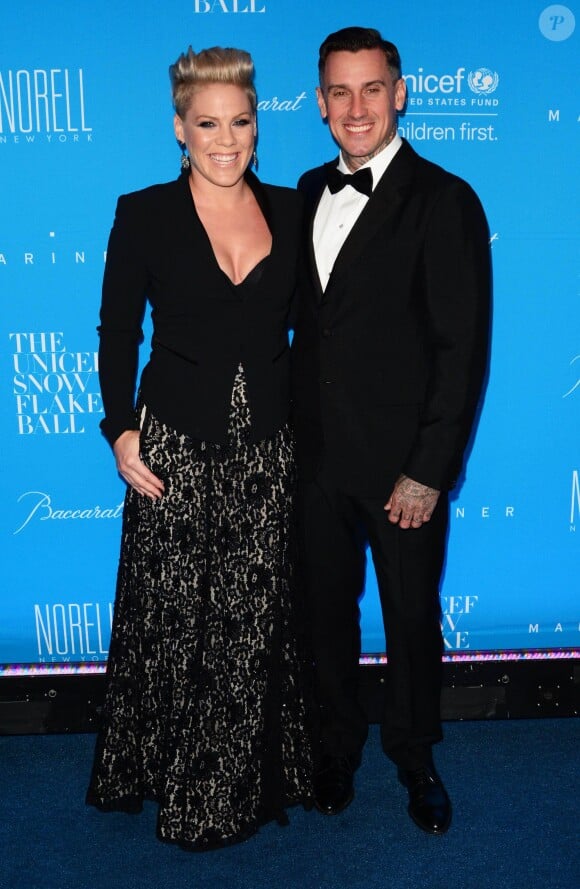 Pink et son mari Carey Hart  à la soirée UNICEF Snowflake Ball à New York le 1er décembre 2015.