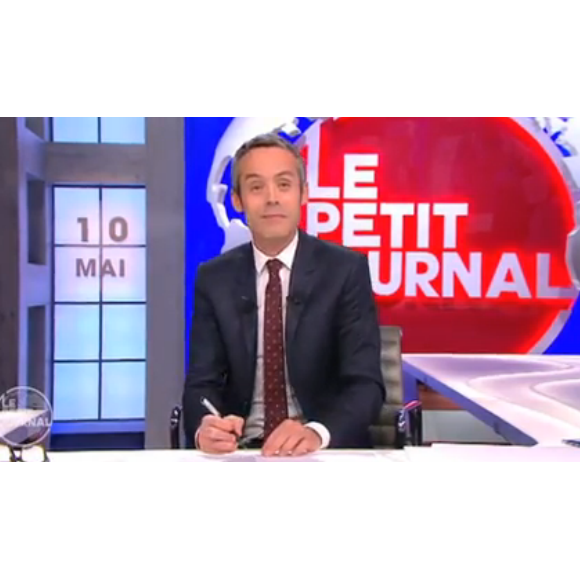 Yann Barthès, dans Le Petit Journal sur Canal+, le mardi 10 mai 2016.