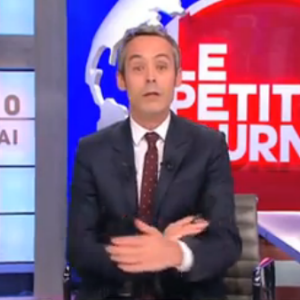 Yann Barthès, dans Le Petit Journal sur Canal+, le mardi 10 mai 2016.
