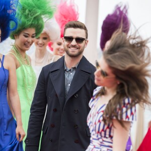 Justin Timberlake et Anna Kendrick au photocall du film "Trolls" sur le ponton du Carlton lors du 69ème Festival International du Film de Cannes le 11 mai 2016. © Olivier Borde / Cyril Moreau / Bestimage