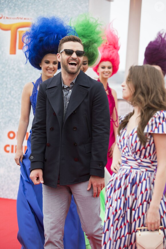 Justin Timberlake et Anna Kendrick au photocall du film "Trolls" sur le ponton du Carlton lors du 69ème Festival International du Film de Cannes le 11 mai 2016. © Olivier Borde / Cyril Moreau / Bestimage