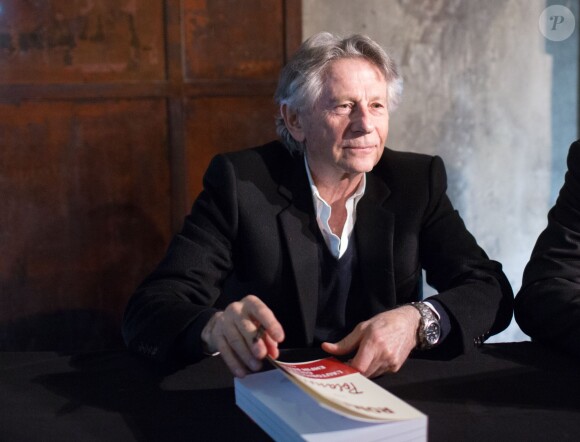 Roman Polanski est venu présenter le cycle Polanski à l'institut Lumière et dévoile une plaque à son nom rue du Premier film à Lyon, le 25 avril 2016. © Vincent Dargent/Bestimage