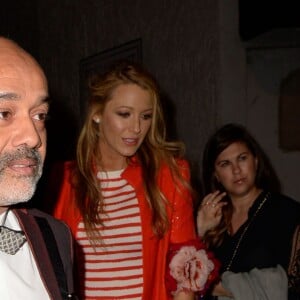 Christian Louboutin et Blake Lively - Dîner organisé par le magazine français Vanity Fair au restaurant Tetou. Vallauris, Golfe-Juan, le 12 mai 2016.