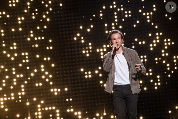 Frans (Suède), lors de la finale du concours de l'eurovision 2016 à Stockholm le 14 mai 2016.