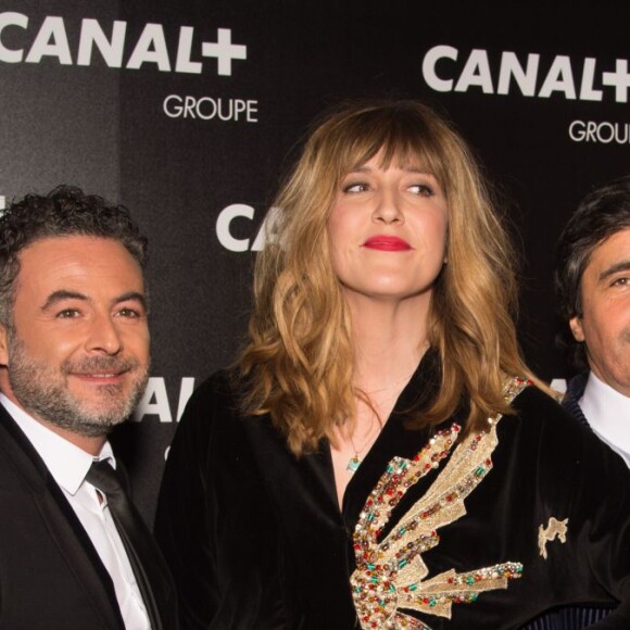 Nicolas Domenach, Sébastien Knafo, Daphné Bürki, Ariel Wizman, Mathilde Terrier - Soirée des animateurs du Groupe Canal+ au Manko à Paris. Le 3 février 2016