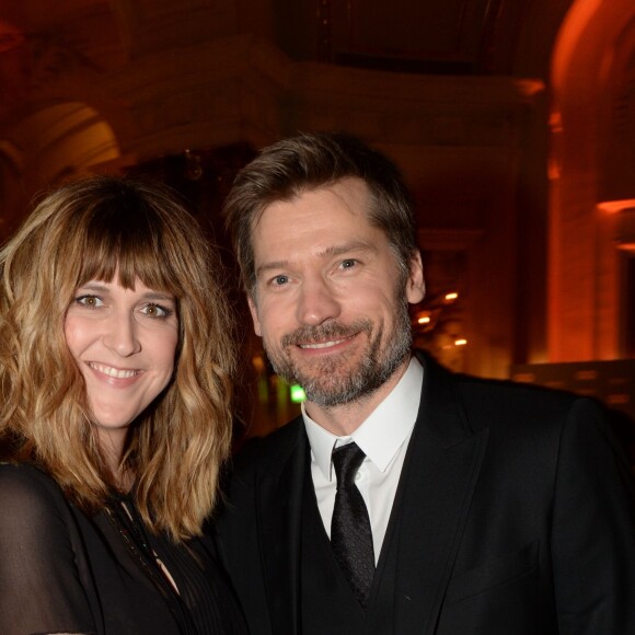 Exclusif - Daphné Bürki, Nikolaj Coster-Waldau - Intérieur - Cérémonie des "GQ 2015, Les Hommes de l'Année" au Shangri-La Hotel à Paris, le 25 janvier 2016. © Rachid Bellak/Bestimage