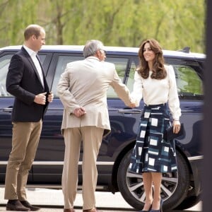 Kate Middleton, le prince William et le prince Harry faisaient équipe pour le lancement de leur campagne Heads Together de sensibilisation sur la santé mentale le 16 mai 2016 au parc olympique Elizabeth à Londres.