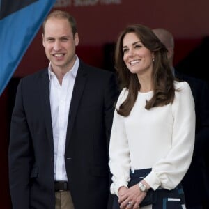 Kate Middleton, le prince William et le prince Harry faisaient équipe pour le lancement de leur campagne Heads Together de sensibilisation sur la santé mentale le 16 mai 2016 au parc olympique Elizabeth à Londres.