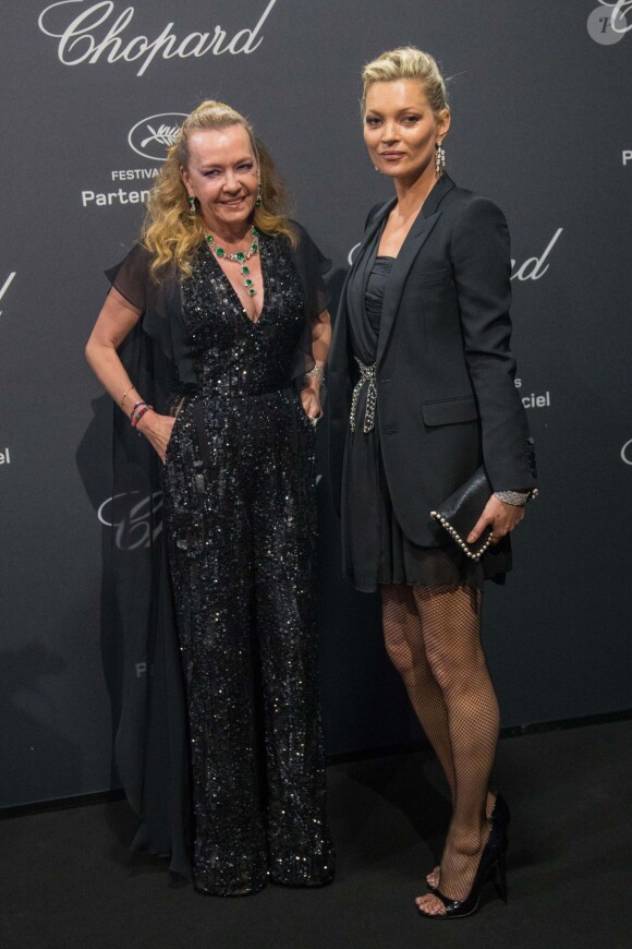 Caroline Scheufele, Kate Moss - Photocall de la soirée Chopard lors du 69ème Festival International du Film de Cannes. Le 16 mai 2016 16/05/2016 - 