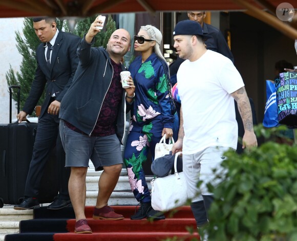 Blac Chyna et Rob Kardashian quittent un hôtel de Miami le 14 mai 2016