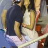 Eva Longoria et son compagnon Jose Antonio Baston très amoureux dans les tribunes d'un match de tennis pendant l'Open du Mexique à Acapulco, le 28 février 2015