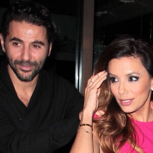 Eva Longoria sort d'un restaurant a Los Angeles en compagnie de son petit ami Jose Antonio Baston Le 28 decembre 2013