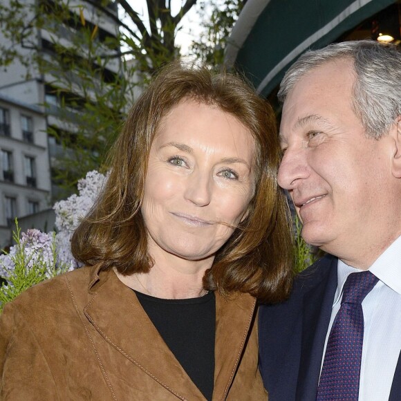 Cécilia Attias et son mari Richard Attias - Prix de la Closerie des Lilas 2014 à Paris, le 8 avril 2014
