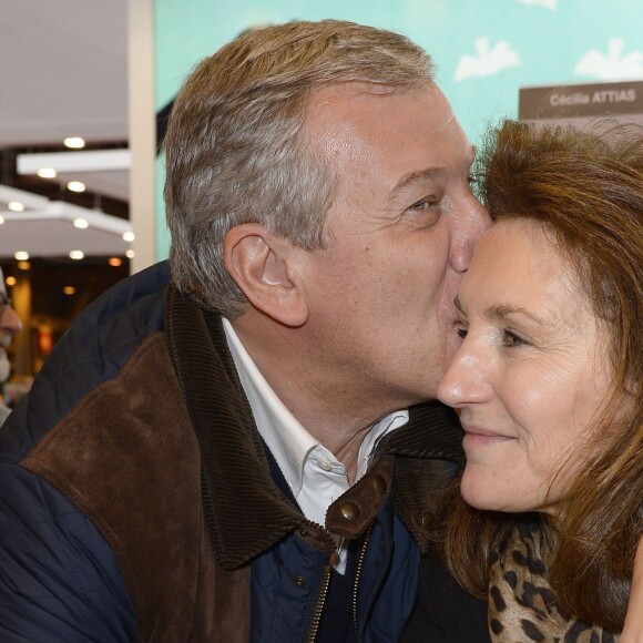 Richard et Cécilia Attias - 34ème édition du salon du livre à la Porte de Versailles à Paris le 23 mars 2014.