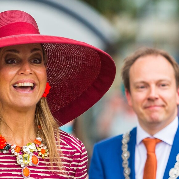 La reine Maxima des Pays-Bas lors du lancement d'une semaine d'activités à Utrecht, le 19 mai 2016.