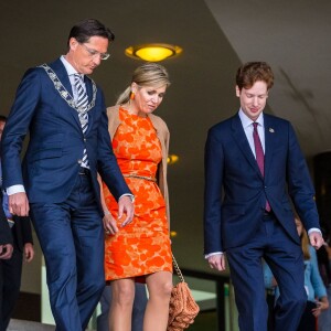 La reine Maxima des Pays-bas arrive à la conférence internationale du climat "Adaptation Futures 2016" à Rotterdam le 11 mai 2016.