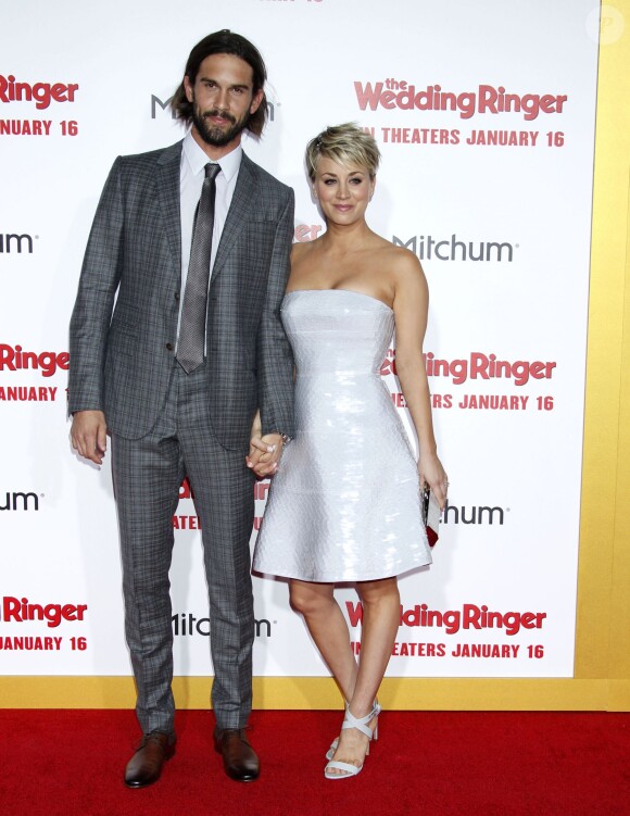 Kaley Cuoco et son mari Ryan Sweeting à la première du film "Témoin à louer" à Hollywood. Le 6 janvier 2015