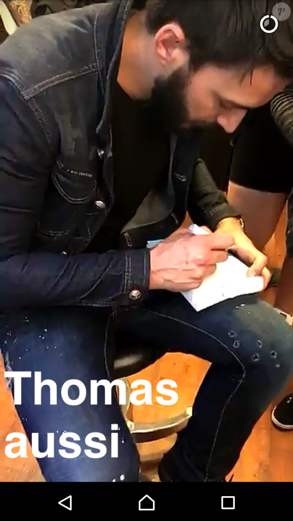 Thomas Vergara sur Snapchat, le 21 mai 2016