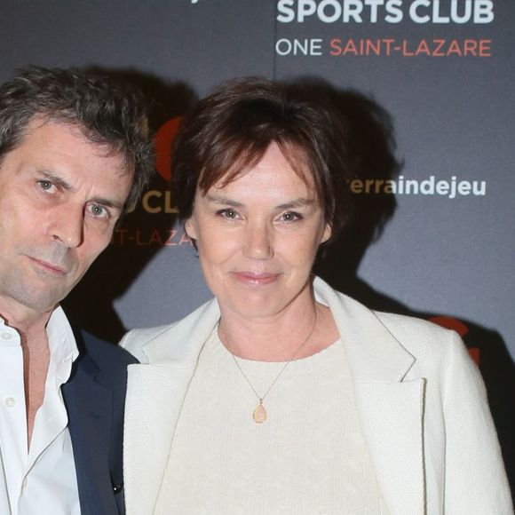 Claire Nebout et son compagnon Frédéric Taddeï - Inauguration du CMG Sports Club ONE Saint-Lazare au 11-13 rue Boursault à Paris, le 28 avril 2016. © CVS/Bestimage