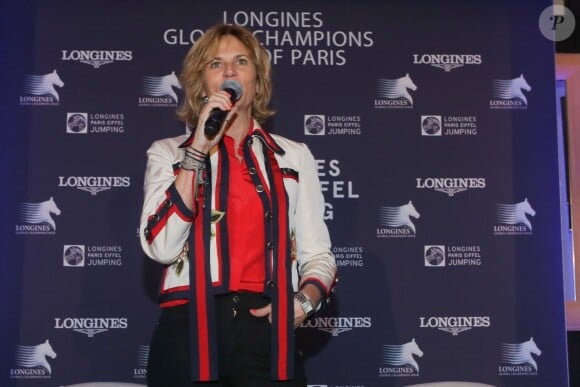 Virginie Coupérie-Eiffel - Conférence de presse de la 3ème édition du "Longines Paris Eiffel Jumping" au café de l'Homme à Paris, le 24 mai 2016.