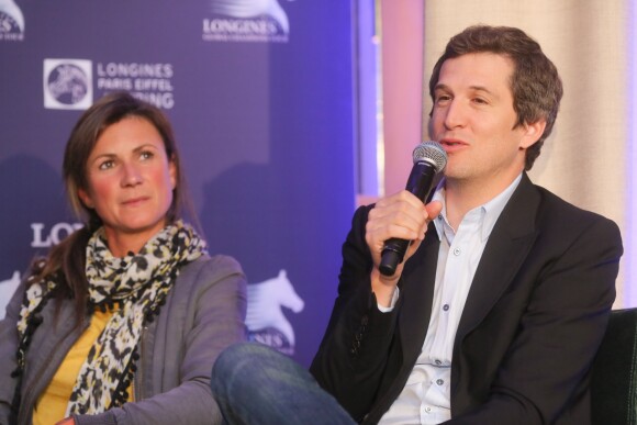 Pénélope Leprévost, Guillaume Canet - Conférence de presse de la 3ème édition du "Longines Paris Eiffel Jumping" au café de l'Homme à Paris, le 24 mai 2016.