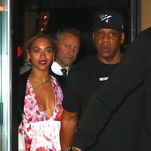 Beyoncé et Jay Z sortent du restaurant Del Posto à New York le 24 mai 2016