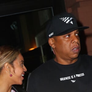 Beyoncé et Jay Z sortent du restaurant Del Posto à New York le 24 mai 2016