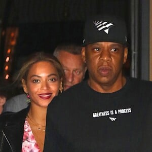 Beyoncé et Jay Z sortent du restaurant Del Posto à New York le 24 mai 2016