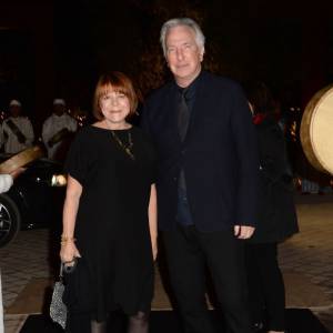Alan Rickman et sa femme Rima Horton - Dîner Dior lors du 14ème festival international de Marrakech, le 7 décembre 2014.