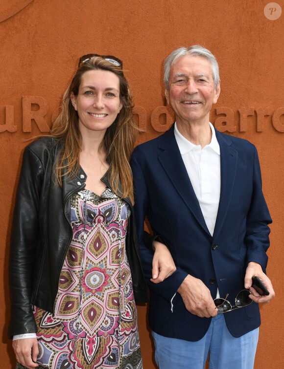 Anne-Claire Coudray et Jean-Claude Narcy au Village de Roland-Garros à Paris le 25 mai 2016.