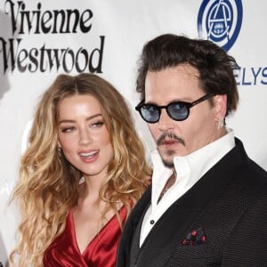 Johnny Depp et sa femme Amber Heard - 9e Gala Annuel "The Art Of Elysium" à Culver City le 9 janvier 2016.