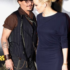 Johnny Depp et Amber Heard à Paris le 8 novembre 2011.