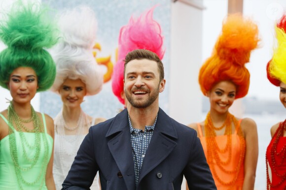 Justin Timberlake - Photocall du film "Les Trolls" sur la plage de l'hôtel Carlton lors du 69ème Festival International du Film de Cannes. Le 11 mai 2016 © Philippe Doignon / Bestimage