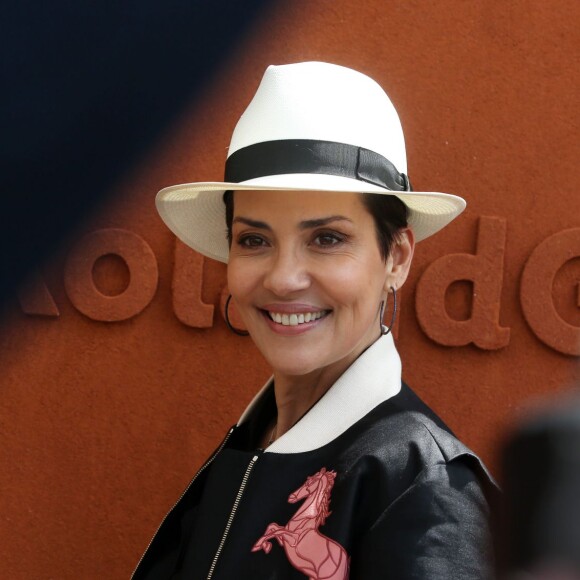 Cristina Cordula - People au village des Internationaux de France de tennis de Roland Garros à Paris. Le 25 mai 2016. © Dominique Jacovides / Bestimage