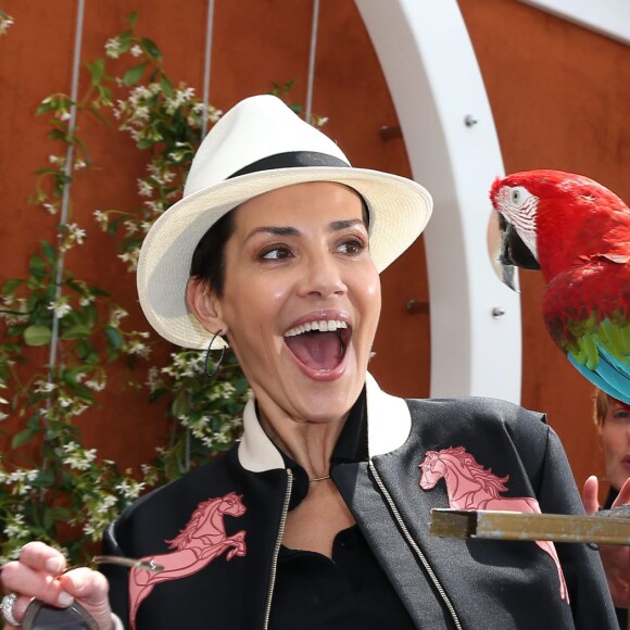 Cristina Cordula - People au village des Internationaux de France de tennis de Roland Garros à Paris. Le 25 mai 2016. © Dominique Jacovides / Bestimage