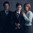 Jamie Parker (Harry),  Poppy Miller (Ginny) et Sam Clemmett (Albus) dans  Harry Potter et L'Enfant Maudit.
