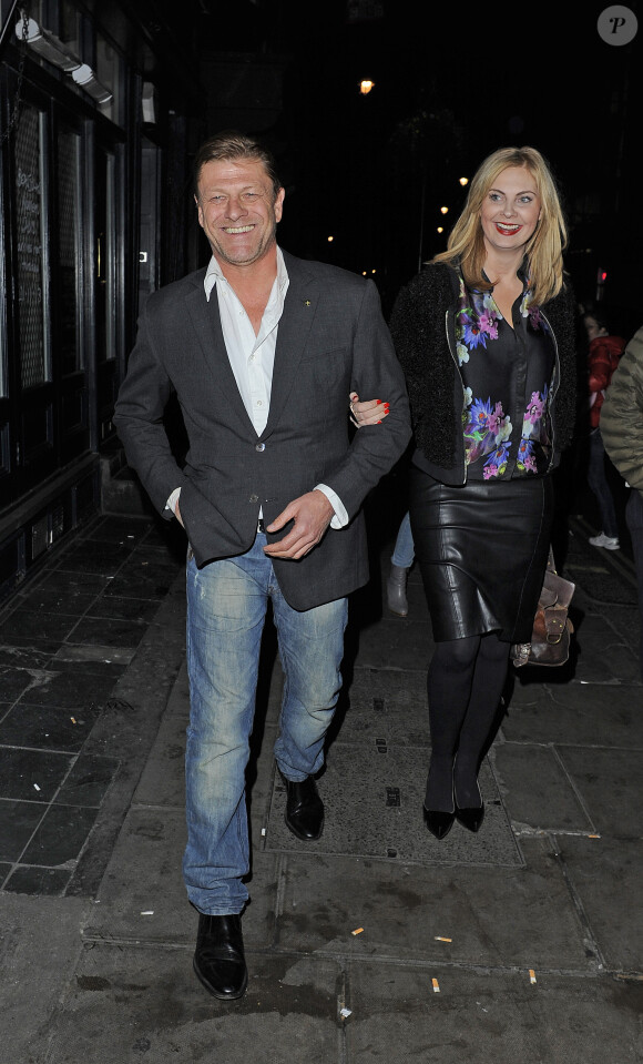 Sean Bean et sa fiancée Ashley ont passe la soiree au Groucho Club a Londres. Le 15 novembre 2013