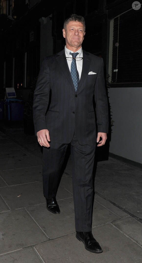 Sean Bean quitte un club a Londres, le 19 mars 2013.