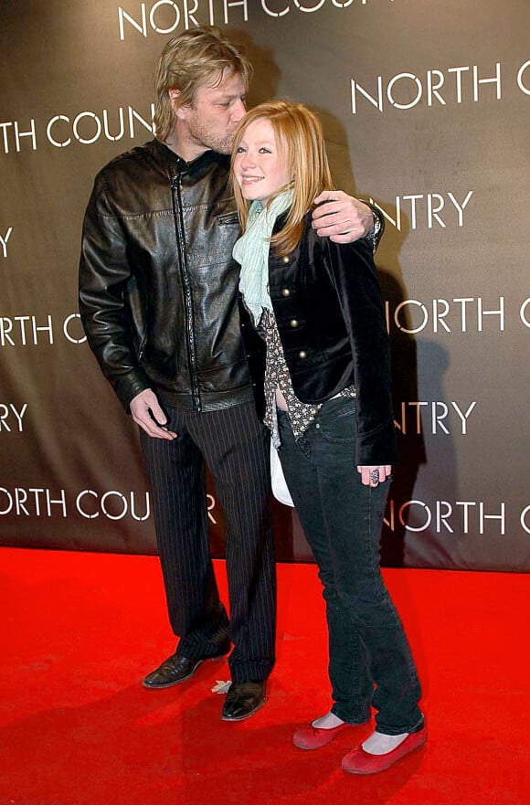 Sean Bean et sa fille Lorna à la premiere de 'North Country' à Rome, le 6 février 2006