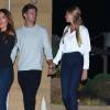 Patrick Schwarzenegger et sa compagne Abby Champion sont allés dîner au restaurant Nobu à Los Angeles. Le 26 mai 2016 © CPA / Bestimage