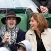 Samir Boitard, sa compagne Louise Monot, Shirley Bousquet et son compagnon Charles Watine - People dans les tribunes de Roland Garros le 31 mai 2016. © Dominique Jacovides / Bestimage