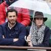 Samir Boitard, sa compagne Louise Monot - People dans les tribunes de Roland Garros le 31 mai 2016. © Dominique Jacovides / Bestimage