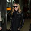 La chanteuse Madonna à son arrivée à l'aéroport Heathrow de Londres, le 7 avril 2016. © CPA/Bestimage